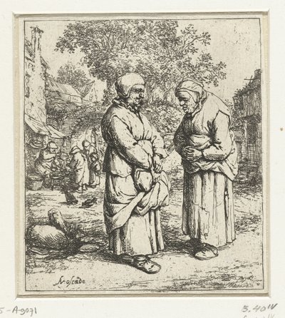 Due donne anziane in conversazione da Adriaen van Ostade