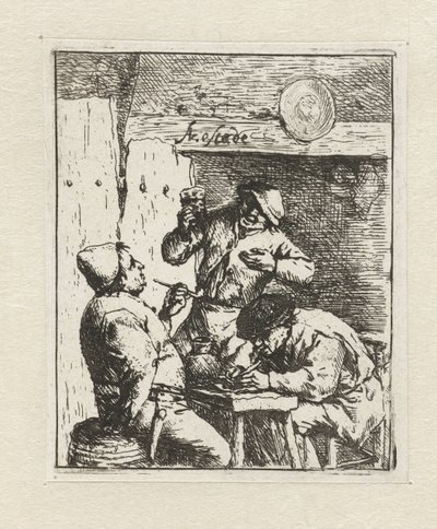 Due fumatori e un bevitore in una locanda da Adriaen van Ostade