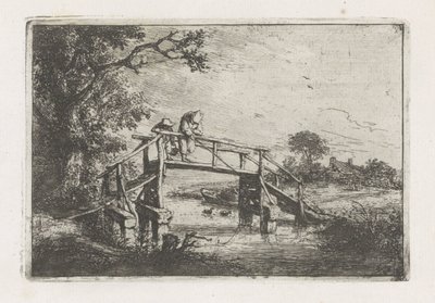 Due pescatori su un ponte da Adriaen van Ostade