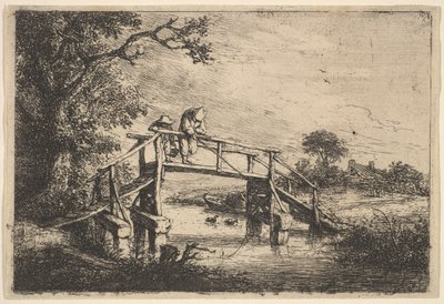 Due Pescatori su un Ponte, 1647 da Adriaen van Ostade