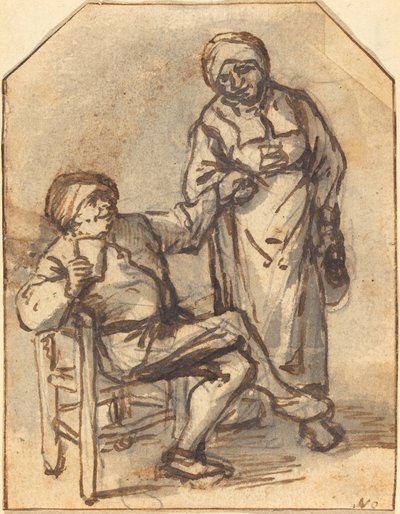 Due Contadini che Bevono da Adriaen van Ostade