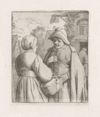 Donna e uomo in conversazione da Adriaen van Ostade