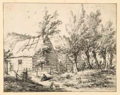 Cascina dietro una fila di salici capitozzati da Adriaen van de Velde