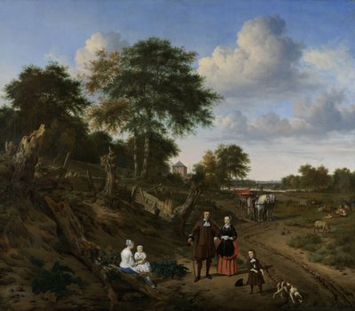 Coppia in un paesaggio da Adriaen van de Velde