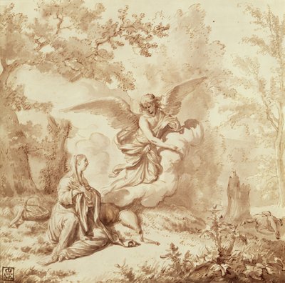 Agar nel deserto da Adriaen van de Velde