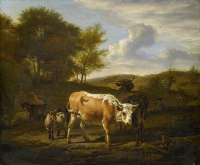 Paesaggio montuoso con mucche da Adriaen van de Velde