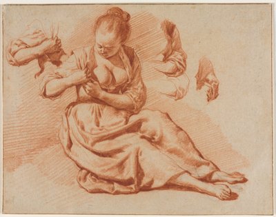 Donna Seduta che Cerca le Pulci da Adriaen van de Velde