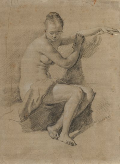 Nudo femminile seduto da Adriaen van de Velde