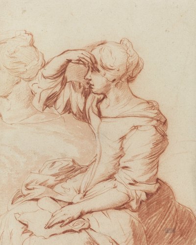 Donna seduta con la mano sugli occhi da Adriaen van de Velde