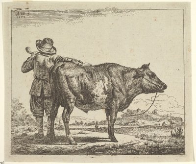 Giovane mandriano con un toro, da Animali diversi, 1659 da Adriaen van de Velde
