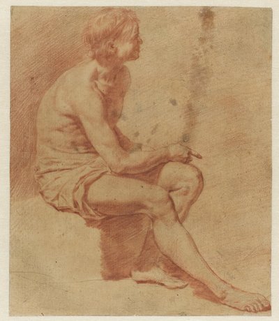 Nudo maschile seduto da Adriaen van de Velde