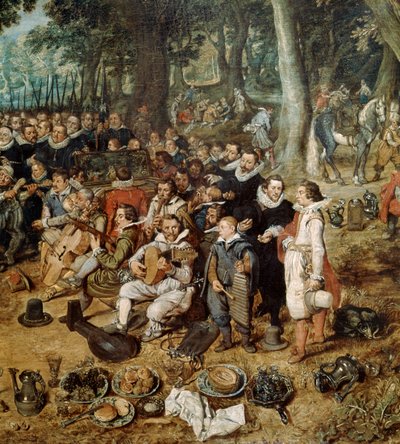Allegoria della tregua del 1609 tra i Paesi Bassi e la Spagna, dettaglio, XVII secolo da Adriaen van de Venne
