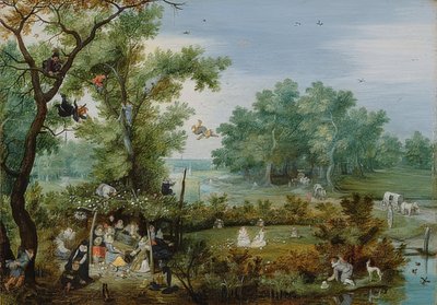 Società galante in un pergolato da Adriaen van de Venne
