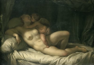 Amore che bacia Venere da Adriaen van der Werff (manner of)