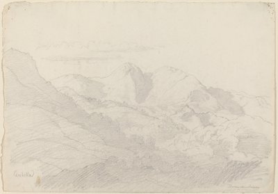 Le colline sabine e Rocca Santo Stefano viste da Civitella da Adrian Ludwig Richter