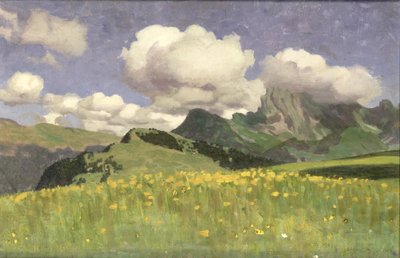 Un campo di calendule, Bassi Alpi, 1902 da Adrian Scott Stokes