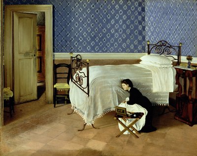 Interno con figura da Adriano Cecioni
