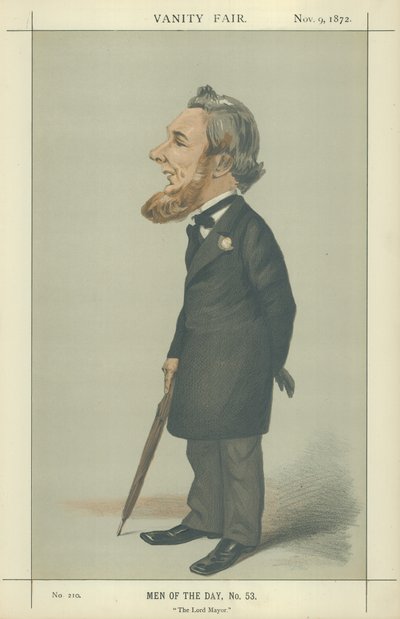 Sir Sydney Hedley Waterlow (litografia a colori) da Adriano Cecioni