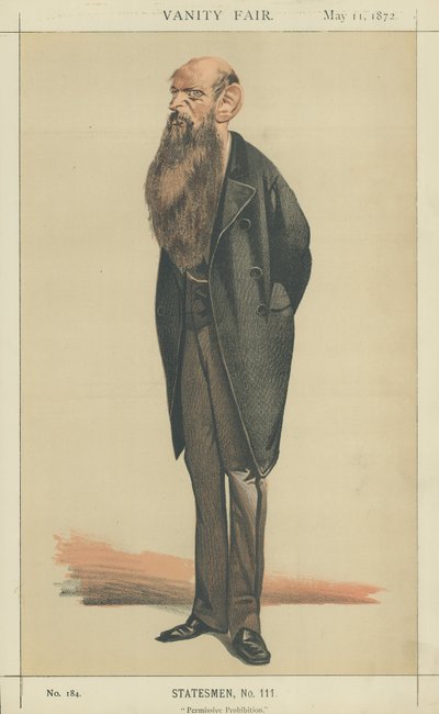 Sir Wilfrid Lawson (litografia a colori) da Adriano Cecioni
