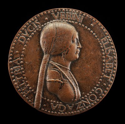 Elisabetta Gonzaga, morta nel 1526, duchessa di Urbino, moglie di Guidobaldo I 1489..., probabilmente dopo il 1502 da Adriano Fiorentino