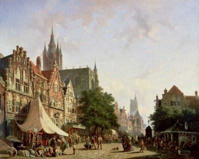 Scena di strada olandese da Adrianus Eversen