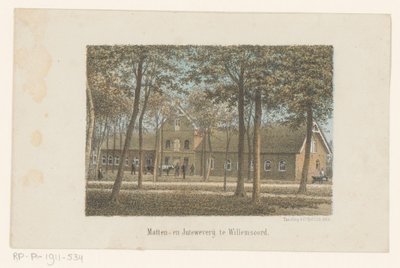 Veduta della fabbrica di stuoie e juta a Willemsoord da Adrianus Hidde Heremiet Voorhorst (possibly)