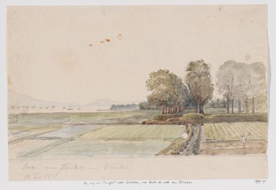 Paesaggio con strada da Tangkil a Cirebon e vista sull