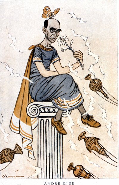 André Gide, o "Il fiore del maschio" - di Barrère, in "Fantasio" del 01/05/1926 da Adrien Barrere