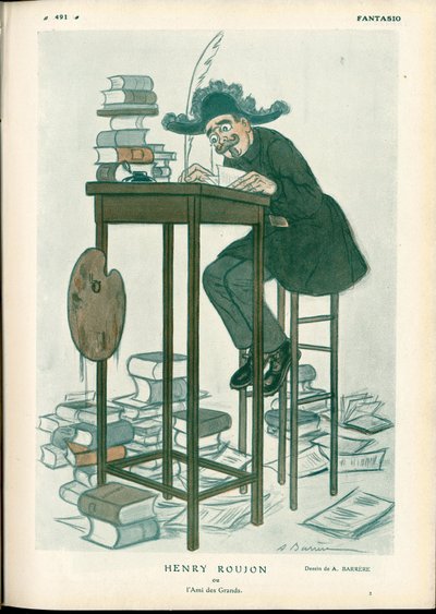 Fantasio, ca. 1912 - Illustrazione di A Barrere (1874-1931): Belle Arti, Lettura Scrittura - Roujon Henry da Adrien Barrere