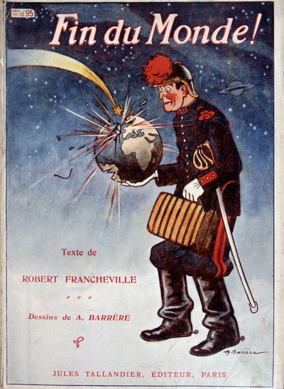 La terra colpita da una cometa - Copertina del libro 