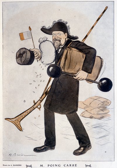 M. Faring Carré (caricatura di Raymond Poincaré) - di Barrère, in "Fantasio" del 01/02/1912 da Adrien Barrere