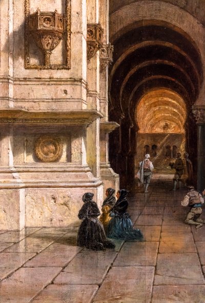 Interno della Moschea di Córdoba da Adrien Dauzats