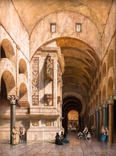 Interno della Moschea di Córdoba da Adrien Dauzats