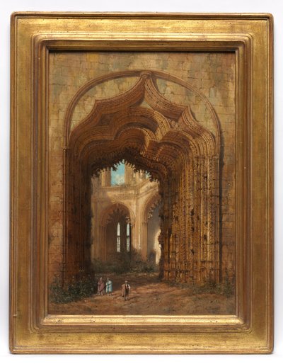 Chiesa in rovina, c. 1840 da Adrien Dauzats
