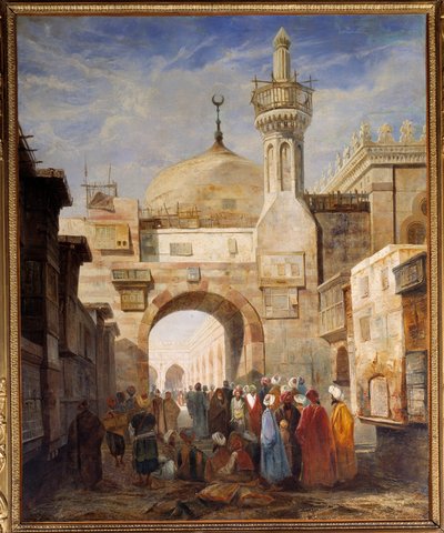 Veduta di una moschea al Cairo da Adrien Dauzats