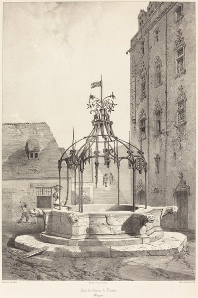 Pozzo del Castello di Nantes, Bretagna da Adrien Dauzats after Léon Gaucherel