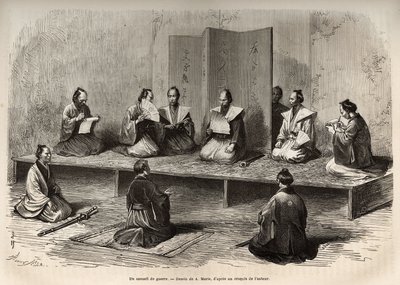 Un consiglio di guerra a Edo (Tokyo odierna) da Adrien Emmanuel Marie