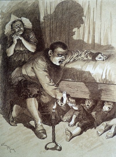 Pollicino - in "Le fiabe" di Charles Perrault, illustrazioni di Adrien Marie da Adrien Emmanuel Marie