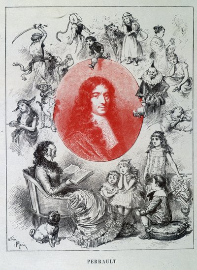 Ritratto di Charles Perrault - in "Le Fiabe" di Charles Perrault, illustrazioni di Adrien Marie da Adrien Emmanuel Marie