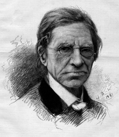 Ritratto di Émile Littré (1801-1881), filologo, medico e politico francese. Incisione di Adrien Marie in 