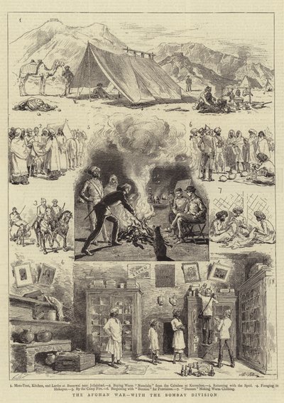 La guerra afgana, con la divisione di Bombay da Adrien Emmanuel Marie