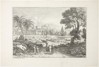Paesaggio con due palme da Adrien Manglard