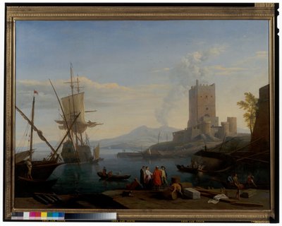 Porto con il Vesuvio sullo sfondo da Adrien Manglard