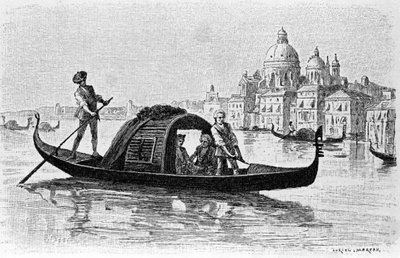 Incisione di Adrien Moreau che illustra "Candide" di Voltaire da Adrien Moreau