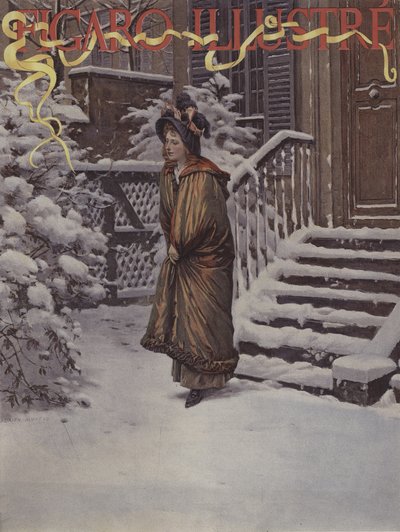 Prima Neve. Copertina di Le Figaro Illustré, gennaio 1894 da Adrien Moreau