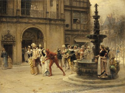 La processione del carnevale da Adrien Moreau