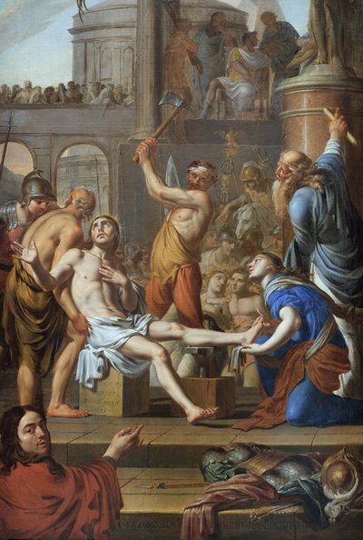 Il martirio di San Adriano (morto nel 306) da Adrien Sacquespee