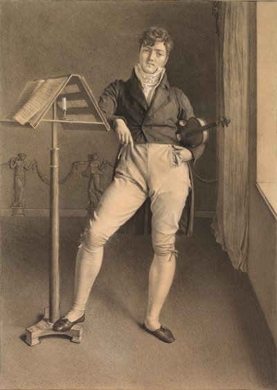 Ritratto del violinista Jean Vidal (1789-1867) da Adrien Victor Auger