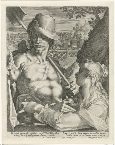 Cristo appare come giardiniere a Maria Maddalena (Noli me tangere) da Egidius  Sadeler (II)