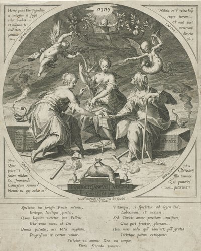 De drie schikgodinnen da Egidius  Sadeler (II)